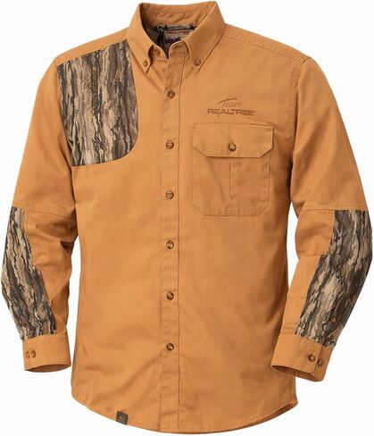 Realtree Men's Cotton Shooting Shirt, Button-Down Hunting Field Shirt in Kuwait