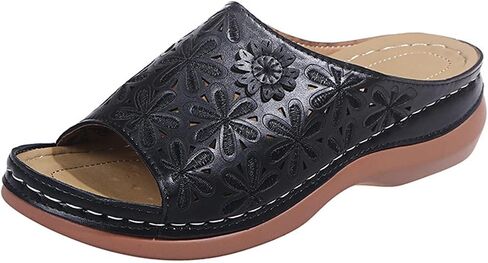 Wide Width Sandals for Women Orthopedic Comfort Slip On Slide Slippers with Arch Support Platform Beach Walking Shoes in Saudi Arabia