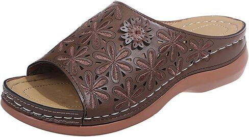Wide Width Sandals for Women Orthopedic Comfort Slip On Slide Slippers with Arch Support Platform Beach Walking Shoes in Saudi Arabia
