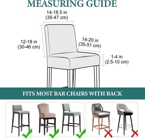 HAOYONG Bar Stool Covers, Stretch Counter Stool Pub Chair Slipcover Washable Counter Height Chair Covers for Kitchen Dining Room Cafe Set of 4 (Olive Green) in Saudi Arabia