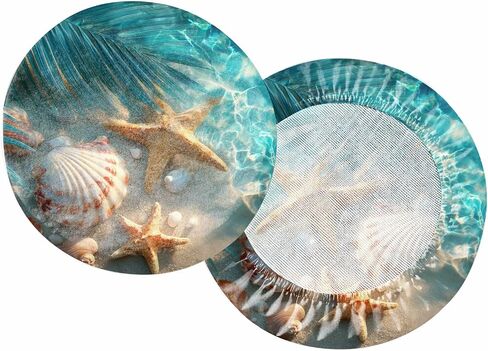 2 Pack Round Stool Covers Set – Washable Round Seat Cushion Covers with Elastic Band, Suitable for Bar Stools, Dining Stools, and Foot Stools in Saudi Arabia