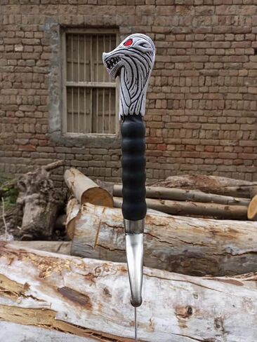 HandSmith™ Longclaw Sword of Jon Snow with Display Plaque - Handmade GoT Red Cat Eye - John Snow Longclaw Iconic Collectible Sword in Saudi Arabia