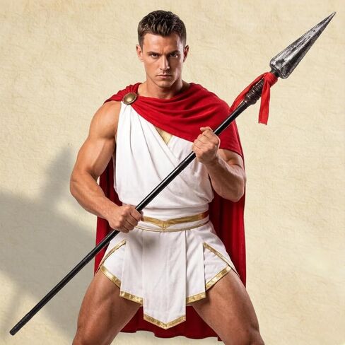 2 Pcs Spartan Spears Toy – 70.8" Halloween Props, Gladiator Spear Weapons, Roman Warrior Costume Accessories Black in Saudi Arabia