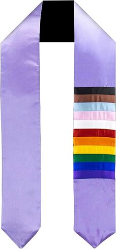 Vision Wear - PRIDE Flag LGBTQIA+ Graduation Sash/Stole - Identity Celebration - Lavender Graduation in Kuwait