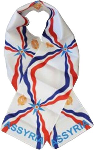 Trade Winds Assyria Assyrian Country Lightweight Flag Printed Knitted Style Scarf 8"x60" in Kuwait