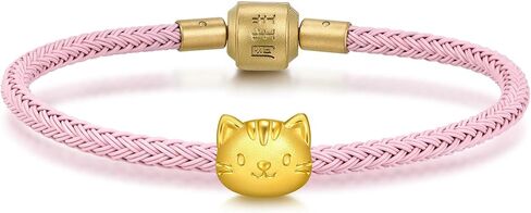 CHOW SANG SANG 999 Gold Charme Kitty Cat Charm Bracelet for Women & Men 17cm 96350C in Saudi Arabia