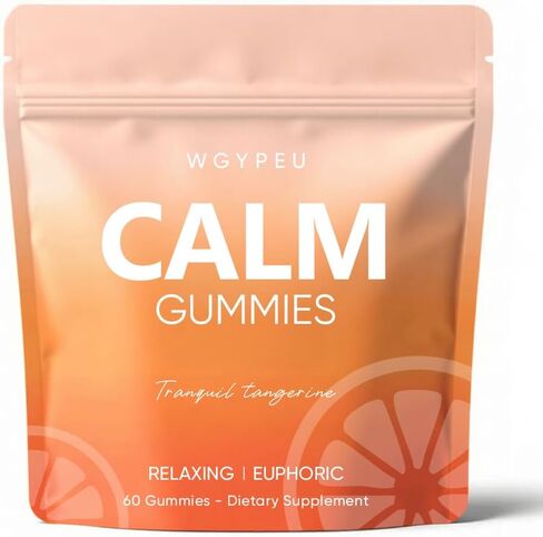 Calming Gummies, Tranquil Tangerine, Calm & Stress Relief with L-Theanine, Lemon Balm & Chamomile – Natural Botanical Blend for Daily Relaxation Support, 60 Gummies in Saudi Arabia
