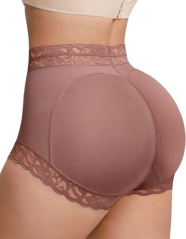 FeelinGirl Shapewear for Women Tummy Control Mid-Waist Body Shaper Faja Shorts Lace Under No Padding Shorts in Kuwait