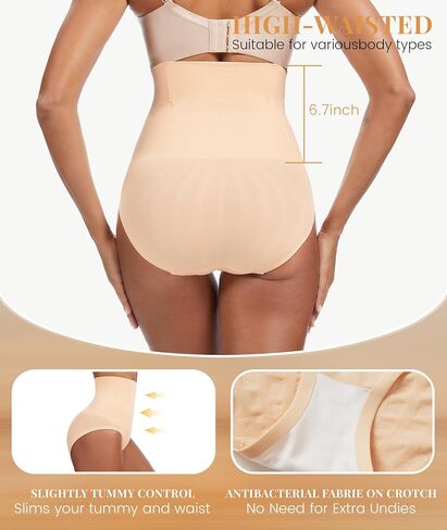 Tummy Control Underwear Women Seamless High Waisted Shapewear Panties in Saudi Arabia
