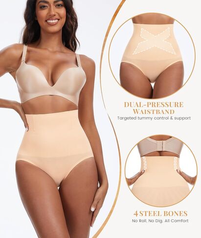 Tummy Control Underwear Women Seamless High Waisted Shapewear Panties in Saudi Arabia