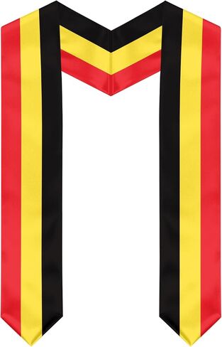 Belgium Flag Graduation Stole, Belgium Graduation Sash Scarf for Study Aboard International Students in Kuwait