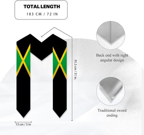 Argentina Flag Graduation Stole, Light Blue and White with Sun Design, 72 Inches Length, Traditional Sword Ending in Kuwait