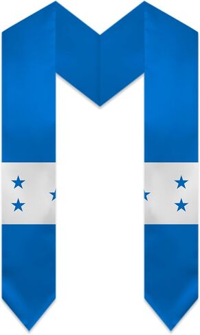 Argentina Flag Graduation Stole, Light Blue and White with Sun Design, 72 Inches Length, Traditional Sword Ending in Kuwait