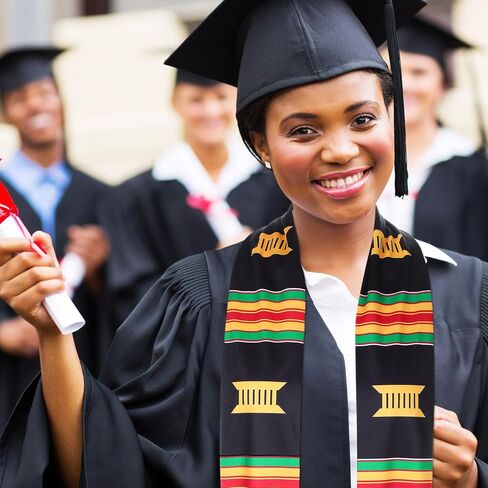 Syhood 2 Pcs Kente Graduation Stole 2026 Black Grads Matter Kente Stole Celebrate Culture with The African Graduation Sash for Black Women Men Grad Party Supplies in Kuwait