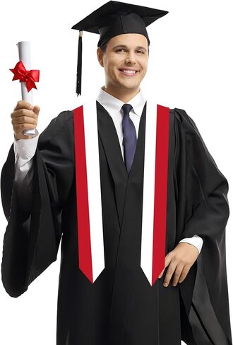 Indonesia National Flag Graduation Stoles Class Congratulation Gifts Sash Stole scarf for Study Aboard International students in Kuwait