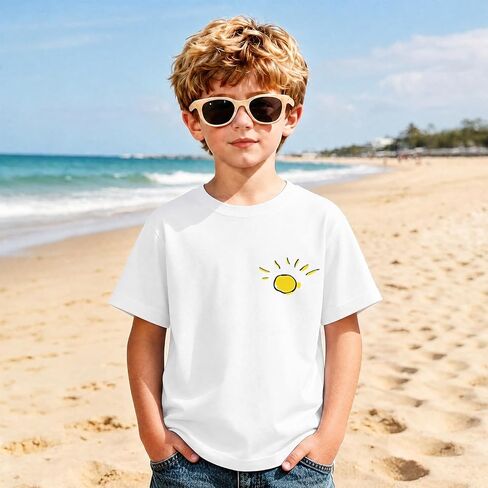 BeWithYou Boys Beach Shirt Take Me to The Beach Graphic Tees Hawaiian T Shirts for Kids Casual Summer Vacation Sunshine Tops in Kuwait