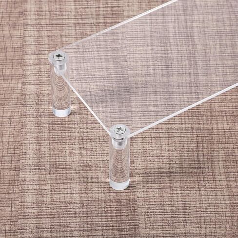 Acrylic Riser, Display Stand Clear Shelf 12 x3.15x2 inches Small Display Shelf 1 Tier Rectangular Organizer for Cosmetic Products Tabletop Use and More in Kuwait