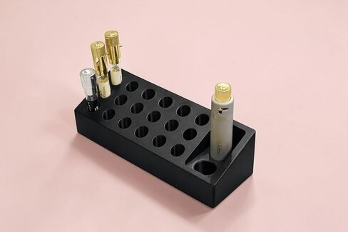 Scentbird Holder Organizer for Perfume Samples, Compatible with New & Old Scentbird and Luxsb Vials, 20 Slot Cologne Sample Storage Tray with Atomizer Holder, Fragrance Display Stand (Black) in Saudi Arabia