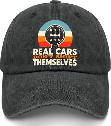 Reals Car Don't Shifts Themselves Hats for Men Trendy Washed Distressed in Kuwait