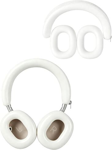 Silicone Case Cover for Soundcore by Anker Space One Active Noise Cancelling Headphones,Ear Caps Cover/Headband Cover for Space One,Anti-Scratch Accessories Soft Silicone Protector.(Cream) in Kuwait