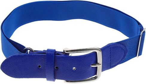 OUNONA Elastic Baseball Belt for Men and Youth, Softball Sports Belt, Adjustable Stretch Pu Leather Strap, Outdoor Athletic Waistband, Blue in Kuwait