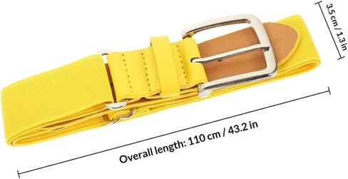 ARTIBETTER Baseball Belt Elastic Stretch Adjustable Sports Belt for Men Women Youth Softball Training Outdoor Use Yellow Random Color in Kuwait