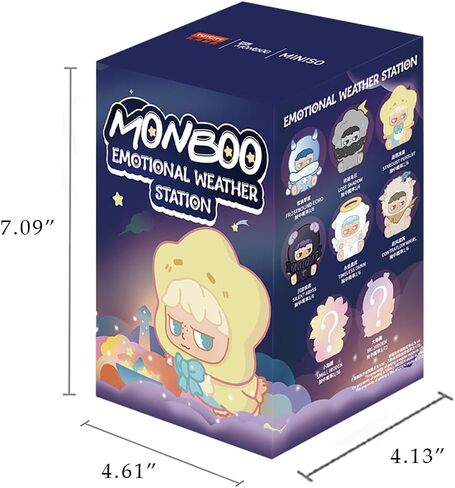 Monboo Emotional Weather Station Series Plush Cute keychain Blind Box (1 of 8 Possible Styles) Monboo Key Ring Collectible Birthday Gifts (V3-1Pc Blind Box) in Kuwait