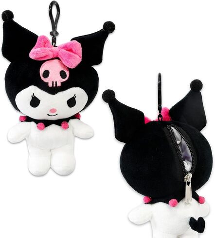 Sanrio Plush Keychain 2 Pack - Bundle with My Melody and Kuromi Keychain Plushies for Kids Plus Stickers, More | Sanrio Bag Clips Party Favor Set in Kuwait