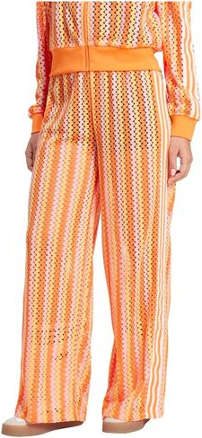 adidas Womens Summer Glow Firebird Pants Casual - Orange in Kuwait