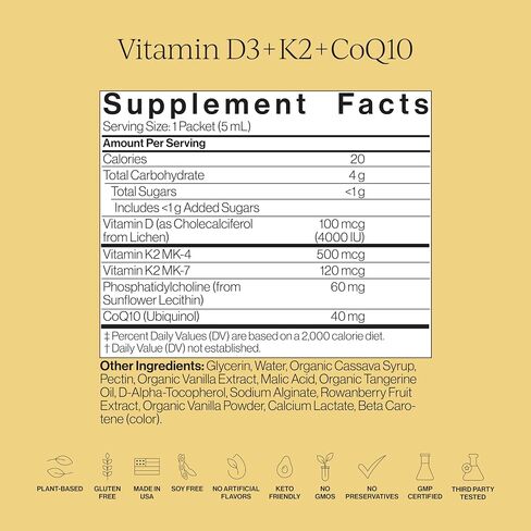 CYMBIOTIKA Liposomal Vitamin B12 + B6 & Vitamin D3 + K2 + CoQ10, Cellular Energy, Joint + Bone, Brain + Heart Health, Nerve Function, Immune Support, High Absorption, 2 x 12 5 mL Liquid Supplements in Saudi Arabia