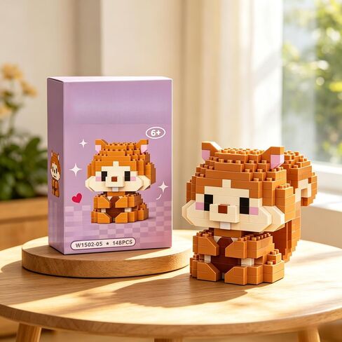 Cute Hamster Assembly Figure, Lovely Cartoon Animal Model, Blind Box Style Desktop Ornament for Gift & Display in Kuwait
