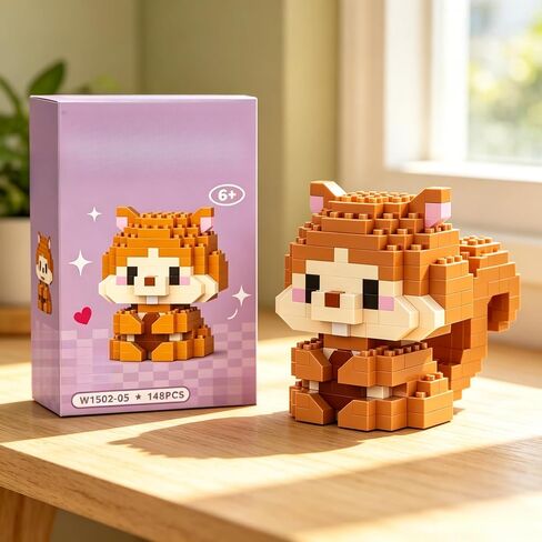 Cute Hamster Assembly Figure, Lovely Cartoon Animal Model, Blind Box Style Desktop Ornament for Gift & Display in Kuwait