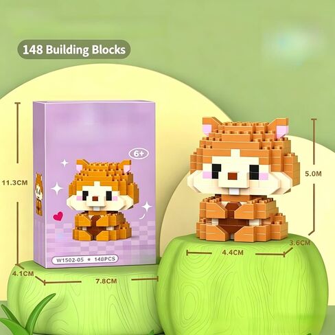 Cute Hamster Assembly Figure, Lovely Cartoon Animal Model, Blind Box Style Desktop Ornament for Gift & Display in Kuwait