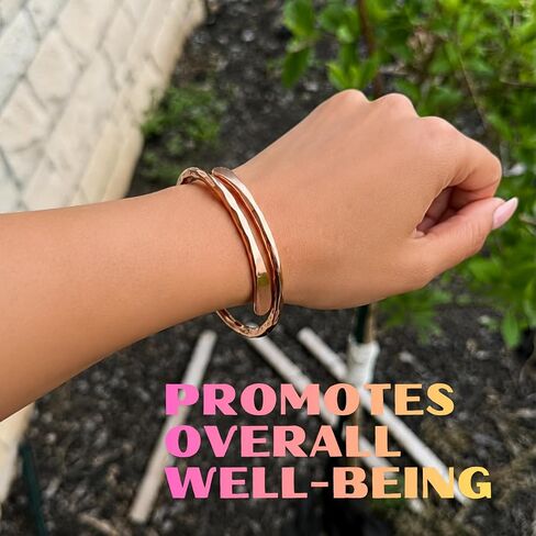Hand Forged 100% Pure Copper Bracelet. Made with Premium Solid High Gauge Copper and Health benefits. Enhance your well-being in style in Saudi Arabia
