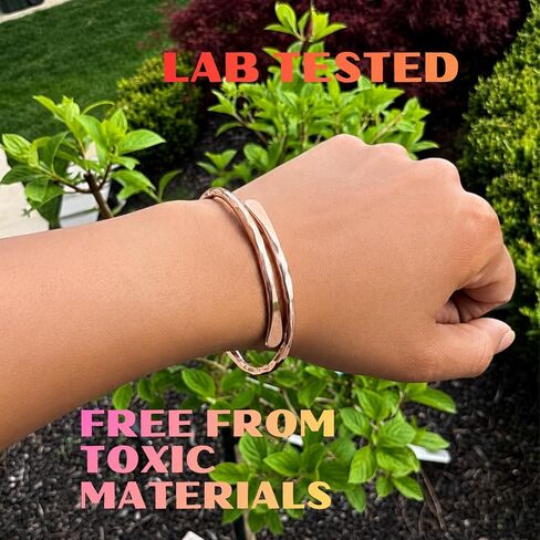 Hand Forged 100% Pure Copper Bracelet. Made with Premium Solid High Gauge Copper and Health benefits. Enhance your well-being in style in Saudi Arabia