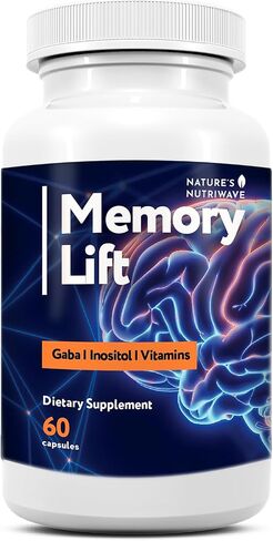 Memory Lift Capsules – Natural Daily Supplement with Vitamins A, C, D, E, B-Complex, Biotin & Choline – Made in USA, GMP-Certified, Non-GMO, Vegetarian – 60 Capsules, 6 Month Supply in Saudi Arabia