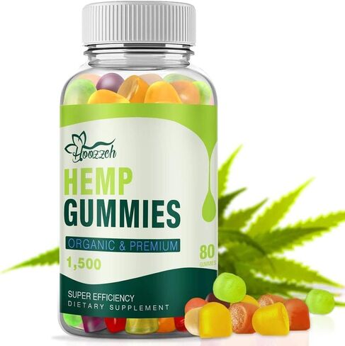 Premium Hemp Gummies High Potency for Pain Sleep Anxiety Relief Edible Gummy Made with Pure Organic Hemp Oil Advanced Extra Strength, with Omega 3 6 9 Vegan Gluten Free (1-Pack) in Saudi Arabia