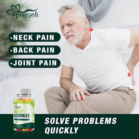 Premium Hemp Gummies High Potency for Pain Sleep Anxiety Relief Edible Gummy Made with Pure Organic Hemp Oil Advanced Extra Strength, with Omega 3 6 9 Vegan Gluten Free (1-Pack) in Saudi Arabia
