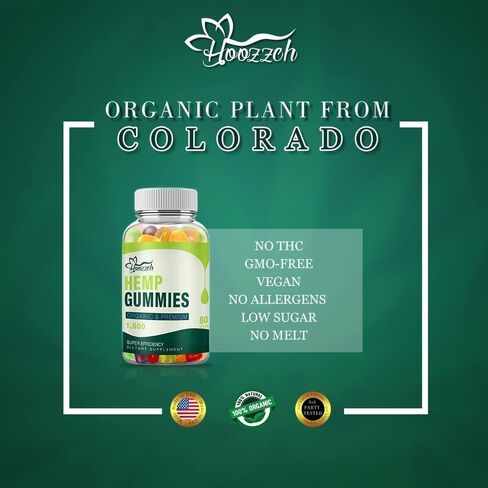 Premium Hemp Gummies High Potency for Pain Sleep Anxiety Relief Edible Gummy Made with Pure Organic Hemp Oil Advanced Extra Strength, with Omega 3 6 9 Vegan Gluten Free (1-Pack) in Saudi Arabia