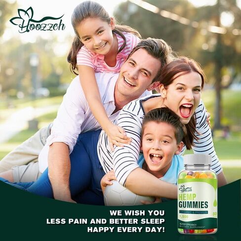 Premium Hemp Gummies High Potency for Pain Sleep Anxiety Relief Edible Gummy Made with Pure Organic Hemp Oil Advanced Extra Strength, with Omega 3 6 9 Vegan Gluten Free (1-Pack) in Saudi Arabia