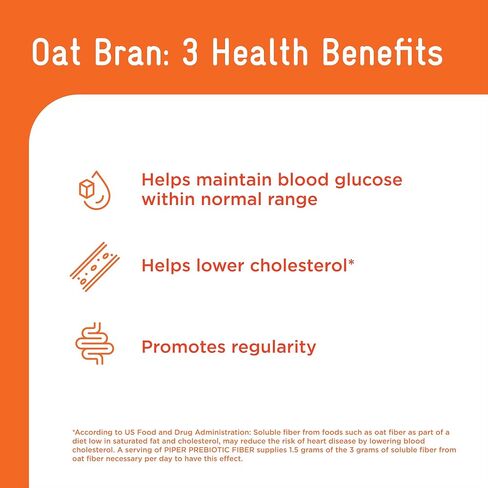 Oat Beta Glucan Fiber Powder | Helps Maintain Healthy Blood Glucose Levels After Meals | High Molecular Weight Oat Beta-Glucan Soluble Fiber for Cholesterol & Heart Health | 30 Packets in Saudi Arabia