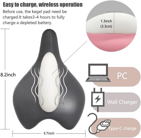 Kegel Exerciser for Men, Sit-On-Top Kegel Exerciser,Used for Bladder Support Tightening and strengthening Muscle Control Training, Endurance Muscle Recovery, and Kegel Relaxation Training（Grey） in Saudi Arabia