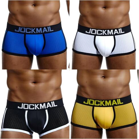 JOCKMAIL Men’s Boxer Briefs 4 Pack Breathable Mesh Underwear Trunks Quick Dry Boxers for Men in Kuwait