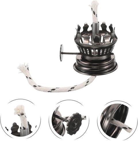 DECHOUS Oil Lamp Parts Burner: Replacement Oil Light Wick and Reduction Collar for DIY Projects Replacement Part for Kerosene or Vintage Lamps in Kuwait