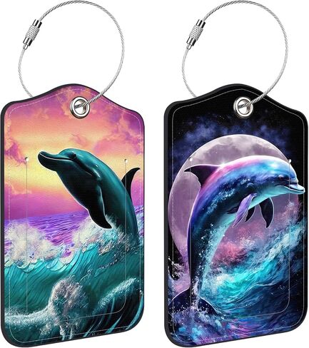 2 Pack Luggage Tags for Suitcases Travel Bag with Name Label Stainless Loop in Saudi Arabia