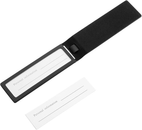 LUGGEX Leather Luggage Tag, Genuine Leather Luggage Tags for Suitcases, Luggage ID Tag with Magnetic Privacy Flap and Adjustable Strap (Black,1 Pack) in Saudi Arabia