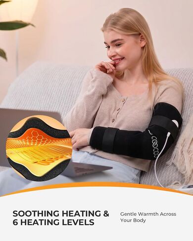 CooCoCo FSA Wearable Heating Pad for Leg, Knee, Arm, Hip, HSA Eligible Heating Pad for Tennis Elbow Relief, Soothing Warmth for Back, Calf Comfort, Adjustable Electric Heat Wrap for Relaxation in Kuwait