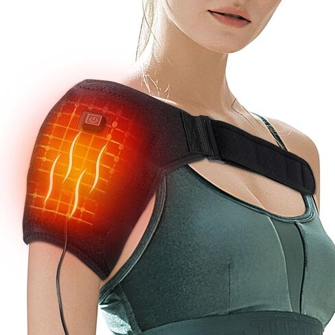 Shoulder-Heating-Pad-Heated-Wrap - 3 Heat Levels Heating Pad for Shoulder Pain for Men Women Frozen Shoulder Pain Relief in Saudi Arabia