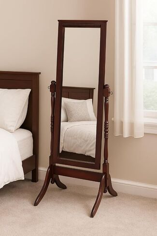 Proman Products Fairfax Cheval Mirror, Walnut in Saudi Arabia