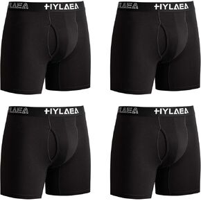 Hylaea Mens Bamboo Boxer Briefs, Breathable Moisture Wicking Underwear, No Ride Up With 3D Pouch Support in Saudi Arabia